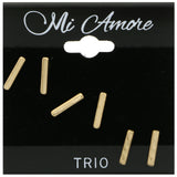 Mi Amore Multiple-Earring-Set Gold-Tone