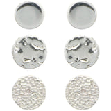 Mi Amore Multiple-Earring-Set Silver-Tone