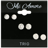 Mi Amore Multiple-Earring-Set Silver-Tone