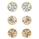 Mi Amore Multiple-Earring-Set Gold-Tone/Pink