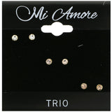 Mi Amore Multiple-Earring-Set Gold-Tone/Pink