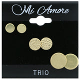 Mi Amore Multiple-Earring-Set Gold-Tone