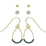 Mi Amore Multiple-Earring-Set Gold-Tone/Green