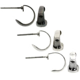 Mi Amore Multiple-Earring-Set Silver-Tone/Dark-Silver