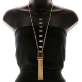 Mi Amore Necklace-Earring-Set Gold-Tone/Red