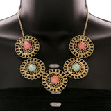 Mi Amore Necklace-Earring-Set Multicolor/Gold-Tone