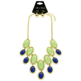 Mi Amore Necklace-Earring-Set Green/Blue