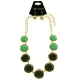 Mi Amore Necklace-Earring-Set Gray/Green