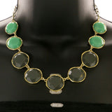 Mi Amore Necklace-Earring-Set Gray/Green