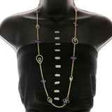 Mi Amore Necklace-Earring-Set Gold-Tone/Blue