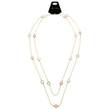 Mi Amore Long-Necklace Gold-Tone/Pink