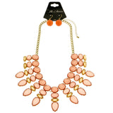 Mi Amore Necklace-Earring-Set Pink/Peach