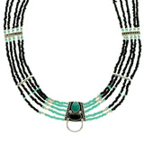 Mi Amore Necklace-Earring-Set Black/Green