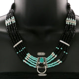 Mi Amore Necklace-Earring-Set Black/Green