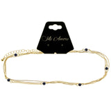 Mi Amore Choker-Necklace Gold-Tone/Blue