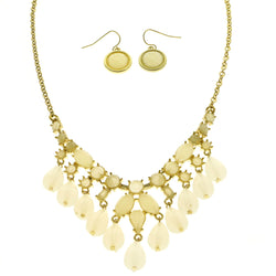 Mi Amore Necklace-Earring-Set Yellow/Gold-Tone
