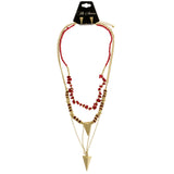 Mi Amore Necklace-Earring-Set Gold-Tone/Red