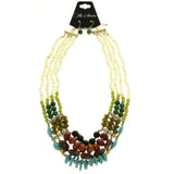 Mi Amore Necklace-Earring-Set Multicolor/Gold-Tone