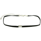 Mi Amore Choker-Necklace Black/Silver-Tone