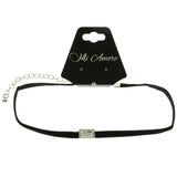 Mi Amore Choker-Necklace Black/Silver-Tone