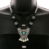 Mi Amore Necklace-Earring-Set Blue/Silver-Tone