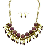 Mi Amore Necklace-Earring-Set Multicolor/Gold-Tone