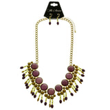 Mi Amore Necklace-Earring-Set Multicolor/Gold-Tone