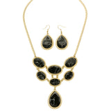 Mi Amore Multiple-Necklace-Set Black/Gold-Tone