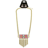 Mi Amore Necklace-Earring-Set Multicolor/Gold-Tone