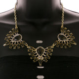 Mi Amore Necklace-Earring-Set Gray/Gold-Tone