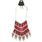 Mi Amore Necklace-Earring-Set Red/Silver-Tone