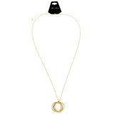 Mi Amore Rings Pendant-Necklace Gold-Tone