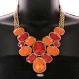 Mi Amore Necklace-Earring-Set Red/Orange