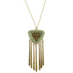 Mi Amore Pendant-Necklace Gold-Tone/Green