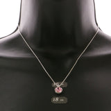 Mi Amore Pendant-Necklace Pink/Silver-Tone