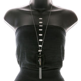 Mi Amore Tassel Pendant-Necklace Black/Dark-Silver