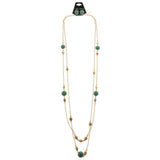 Mi Amore Necklace-Earring-Set Gold-Tone/Blue