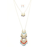 Mi Amore Necklace-Earring-Set Multicolor/Gold-Tone