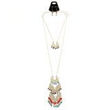 Mi Amore Necklace-Earring-Set Multicolor/Gold-Tone