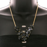 Mi Amore Necklace-Earring-Set Black/Gold-Tone