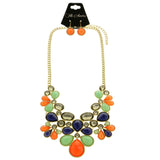 Mi Amore Necklace-Earring-Set Multicolor/Gold-Tone