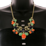 Mi Amore Necklace-Earring-Set Multicolor/Gold-Tone