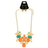 Mi Amore Necklace-Earring-Set Multicolor/Gold-Tone