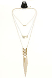 Mi Amore Claw Layered-Necklace Gold-Tone/White