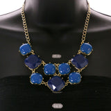 Mi Amore Necklace-Earring-Set Blue/Gold-Tone