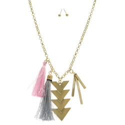 Mi Amore Necklace-Earring-Set Multicolor/Gold-Tone