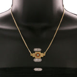 Mi Amore Necklace-Earring-Set Gold-Tone/Brown