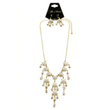 Mi Amore Necklace-Earring-Set Gray/Gold-Tone