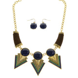 Mi Amore Necklace-Earring-Set Multicolor/Gold-Tone