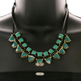 Mi Amore Necklace-Earring-Set Green/Black